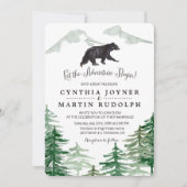 ツリ素朴ーベア結婚式招待状 招待状 (正面)