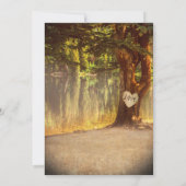 ツリ素朴ー湖結婚の 招待状 (裏面)