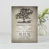 ツリ素朴ー&ストリングライト婚約パーティ 招待状 (スタンド正面)