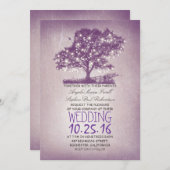 ツリ素朴ー&ストリングライト結婚式招待状 招待状 (正面/裏面)