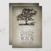 ツリ素朴ー&ストリングライト結婚式招待状 招待状 (正面/裏面)