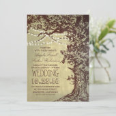 ツリ素朴ー&ストリングライト結婚式招待状 招待状 (スタンド正面)