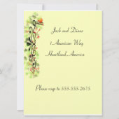 ツルと鳥の巣の文房具または招待状 招待状 (裏面)