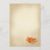 ツルシのランタンと麻の秋の葉のウェディングディテール エンクロージャーカード (裏面)