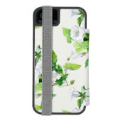 ツルニチニチソウの白い花 INCIPIO iPhoneウォレットケース (フォリオ裏面)