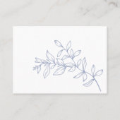 ツルニチニチソウの花の結婚式専用席カード プレイスカード (裏面)