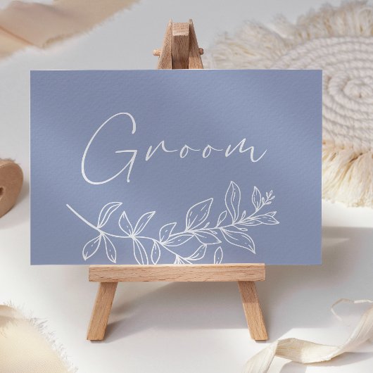 ツルニチニチソウの花の結婚式専用席カード プレイスカード