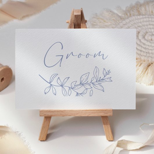 ツルニチニチソウの花の結婚式専用席カード プレイスカード
