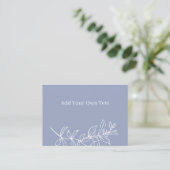 ツルニチニチソウの花の結婚式専用席カード プレイスカード (スタンド正面)