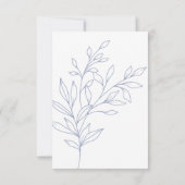 ツルニチニチソウの花の結婚式RSVPカード 出欠カード (裏面)