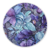 ツルニチニチソウの花 セラミックノブ (正面)