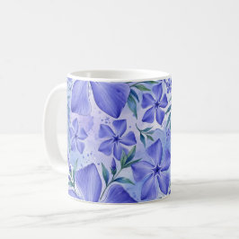 ツルニチニチソウの花 ブルーバイオレット ニチニチソウの花 コーヒーマグカップ