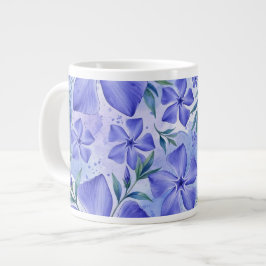 ツルニチニチソウの花 ブルーバイオレット ニチニチソウの花 ジャンボコーヒーマグカップ