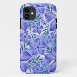 ツルニチニチソウの花 ブルーバイオレット ニチニチソウの花 iPhone 11 ケース