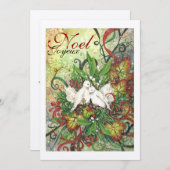 ツルハクチョウとデコの招待状 招待状 (正面/裏面)