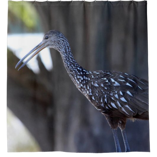 ツルモドキ、泣き鳥 シャワーカーテン (正面)