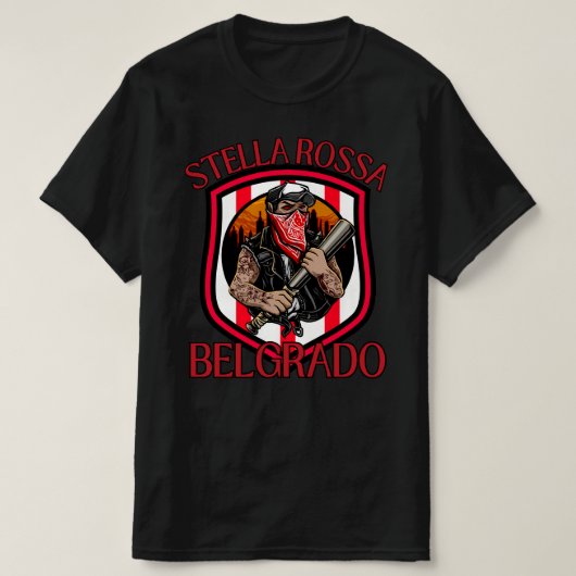 ツルヴェナ・ズヴェズダ・ベオグラード Tシャツ (デザイン正面)