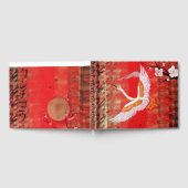 ツル日本のンサン日本桜レッド絵画ズ ゲストブック (全面)