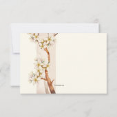 ツル鳥がお知らせする結婚式の日程カード セーブザデート (裏面)