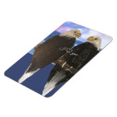 ツル2羽とカスタマイズテキストテンプレート マグネット (左側)