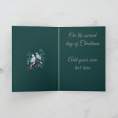 ツル2羽の切り抜きステンシルスタイル2 シーズンカード (内部)