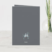 ツル2羽の切り抜きステンシルスタイル カード (裏面)