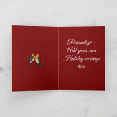 ツル2羽の切り抜きステンシル レトロスタイル 6 シーズンカード (内部)