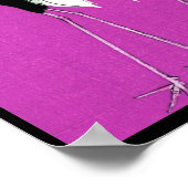 ツル（ピンク） ポスター (角)