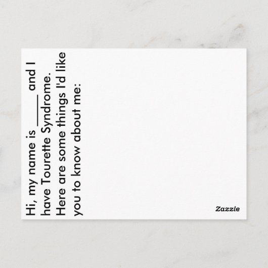 ツレットは氷山の一角にすぎない ポストカード (裏面)