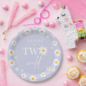 ツワイルドセカンドバースデーパーティーボホレトロデイジー ペーパープレート (パーティー)