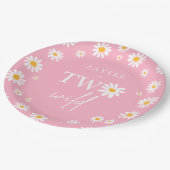 ツワイルドセカンドバースデーパーティーボホレトロデイジー ペーパープレート (アングル)