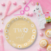 ツワイルドセカンドバースデーパーティーボホレトロデイジー ペーパープレート (パーティー)