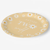 ツワイルドセカンドバースデーパーティーボホレトロデイジー ペーパープレート (アングル)