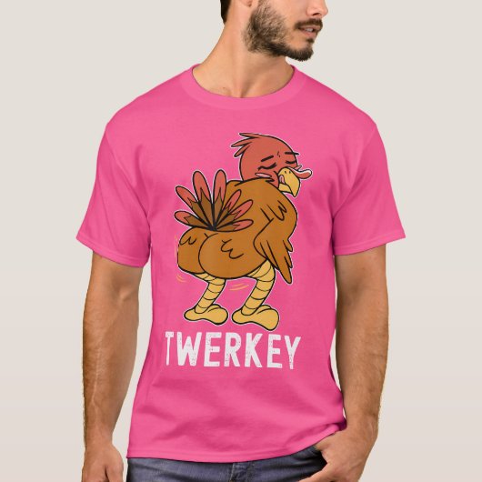 ツワーキーツワークターキー面白ダンス七面鳥感謝祭 Tシャツ (正面)