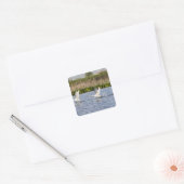 ツンドラの豚の繁殖のペアがオフにする スクエアシール (封筒)