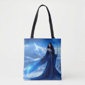 ツンドラの雪片の氷の魔女 トートバッグ (正面)