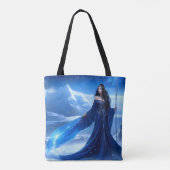 ツンドラの雪片の氷の魔女 トートバッグ (裏面)