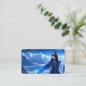 ツンドラ雪の結晶ブックマークの氷の魔女 名刺 (スタンド正面)