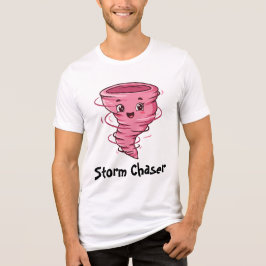 ツーなドの嵐を追う少女 メンズシャツ トライブレンドＴシャツ