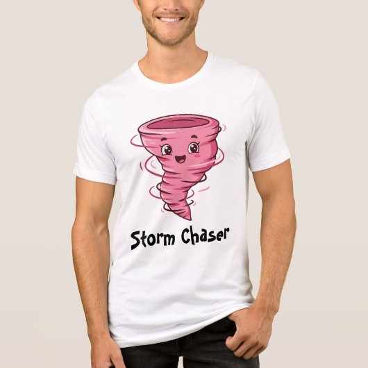 ツーなドの嵐を追う少女 メンズシャツ トライブレンドTシャツ (正面)