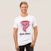 ツーなドの嵐を追う少女 メンズシャツ トライブレンドTシャツ (正面全面)