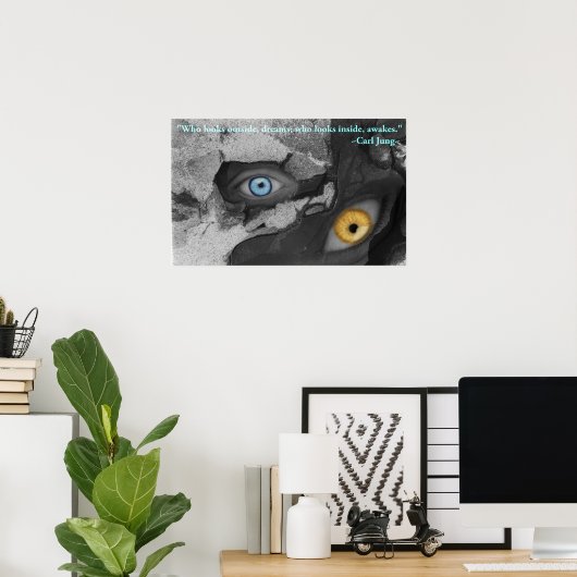 ツーアイメディ数々のアアートジュン引用文 ポスター (ホームオフィス)