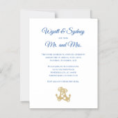 ツーアンカーズプライベート結婚式の招待状(受付のみ) マグネット招待状 (正面)