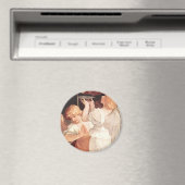 ツーアンジェルズグイドレーニクリスチャンバロックファインアート マグネット (インサイチュ (食洗機))