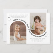 ツーアーチ フォトジョイント バースデー インビテーション (正面)