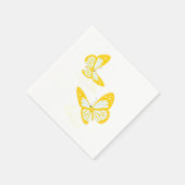 ツーイエロー蝶紙ナプキンス スタンダードカクテルナプキン (角)