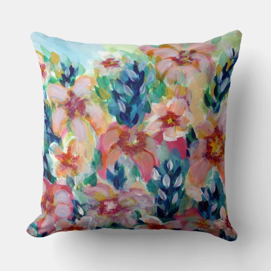 ツーインワンオリジナルフローラファインアート装飾用クッション クッション (正面)