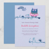 ツーウィットツーハー 男の子ベイビーシャワー招待状 招待状 (正面/裏面)