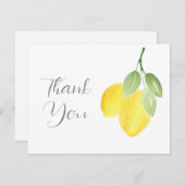 ツーウォーターカラーレモンサンキューカード サンキューカード (正面/裏面)