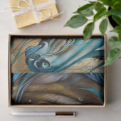 ツーウマティール（緑がかった色）ブルーグリーンブラウン 薄葉紙 (ギフト)